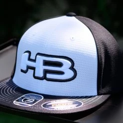 HB Sports Headbanger Sports Exclusive I8508 Flexfit Aerated Performance Hat: Black / White