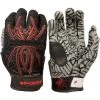 2020 Spiderz HYBRID Batting Gloves: Black/Red Gear
