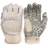 2022 Spiderz HYBRID Batting Gloves: White/White
