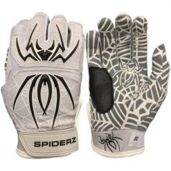 2020 Spiderz HYBRID Batting Gloves: Grey/Black/White Gear