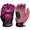 2020 Spiderz Hybrid Batting Gloves: Black/Pink