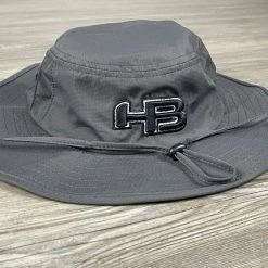 HB Sports Exclusive Pacific 1946 Boonie Bucket Cap: CHAR-COAL Apparel