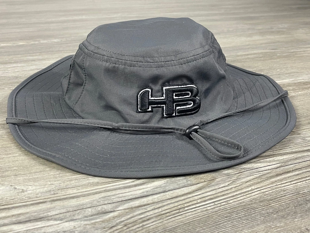 HB Sports Exclusive Pacific 1946 Boonie Bucket Cap: CHAR-COAL Apparel 3 HB Sports Exclusive Pacific 1946 Boonie Bucket Cap: CHAR-COAL Apparel
