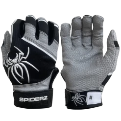 2022 Spiderz PRO Model Batting Gloves: Black/Grey
