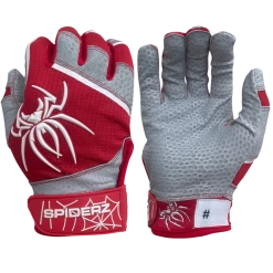 2022 Spiderz PRO Model Batting Gloves: Red/White Gear