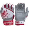 2022 Spiderz PRO Model Batting Gloves: White/Red