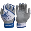 2022 Spiderz PRO Model Batting Gloves: White/Royal Blue Gear