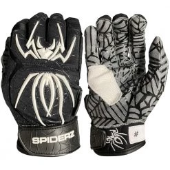 Gear 2022 Spiderz HYBRID Batting Gloves: Black/White