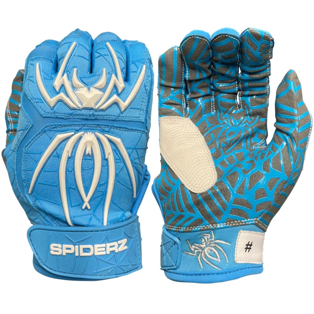 2022 Spiderz HYBRID Batting Gloves: Columbia Blue/White 3 2022 Spiderz HYBRID Batting Gloves: Columbia Blue/White
