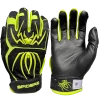 Gear 2022 Spiderz ENDITE Batting Gloves: Black And Neon Yellow