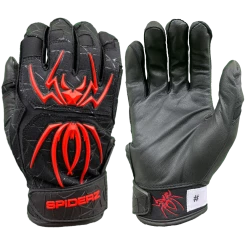 Gear 2022 Spiderz ENDITE Batting Gloves: Black And Red
