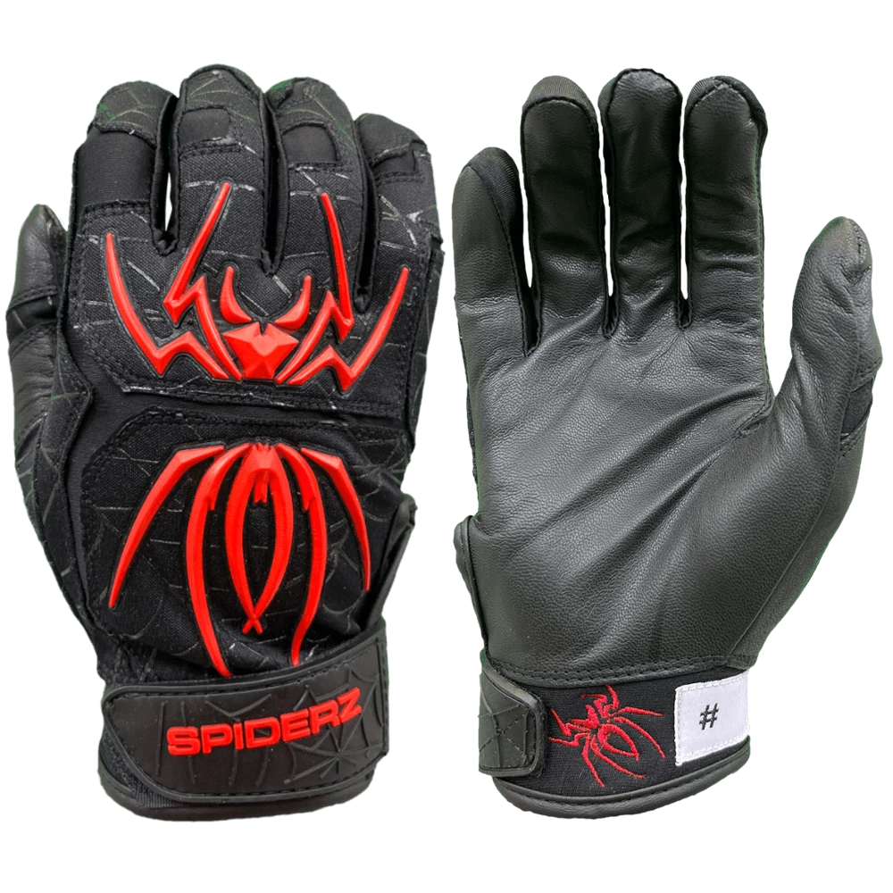 Gear 2022 Spiderz ENDITE Batting Gloves: Black And Red 3 Gear 2022 Spiderz ENDITE Batting Gloves: Black And Red