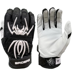 Gear 2022 Spiderz ENDITE Batting Gloves: Black And White