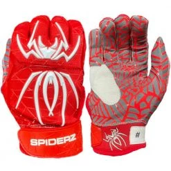 2022 Spiderz HYBRID Batting Gloves: Red/White Gear