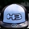 HB Sports Headbanger Sports Exclusive I8508 Flexfit Aerated Performance Hat: Black / White