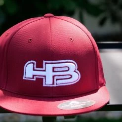 HB Sports Apparel Headbanger Sports Exclusive Pacific ES342 Performance Flexfit Hat: Maroon/White
