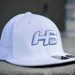 HB Sports Headbanger Sports I8501 Cap America Flexfit Performance Trucker Mesh Back Hat: Whiteout Apparel