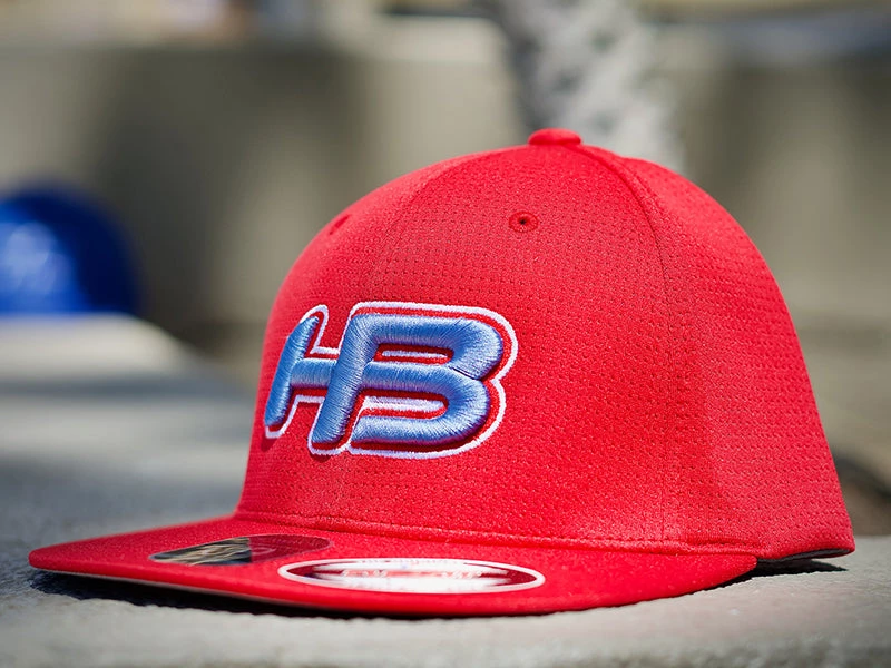 HB Sports Headbanger Sports Exclusive I8508 Flexfit Aerated Performance Hat: Red / Carolina Blue Apparel 4 HB Sports Headbanger Sports Exclusive I8508 Flexfit Aerated Performance Hat: Red / Carolina Blue Apparel
