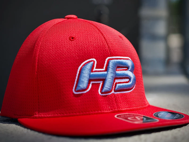 HB Sports Headbanger Sports Exclusive I8508 Flexfit Aerated Performance Hat: Red / Carolina Blue Apparel 3 HB Sports Headbanger Sports Exclusive I8508 Flexfit Aerated Performance Hat: Red / Carolina Blue Apparel