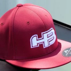 HB Sports Apparel Headbanger Sports Exclusive Pacific ES342 Performance Flexfit Hat: Maroon/White