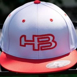 HB Sports Apparel Headbanger Sports Exclusive Pacific ES342 Performance Flexfit Hat: Grey/Red/Silver