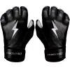 Gear Bruce Bolt PREMIUM PRO Chrome Series Short Cuff Batting Gloves: Black
