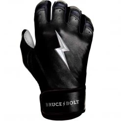 Gear Bruce Bolt PREMIUM PRO Chrome Series Short Cuff Batting Gloves: Black 11 Gear Bruce Bolt PREMIUM PRO Chrome Series Short Cuff Batting Gloves: Black