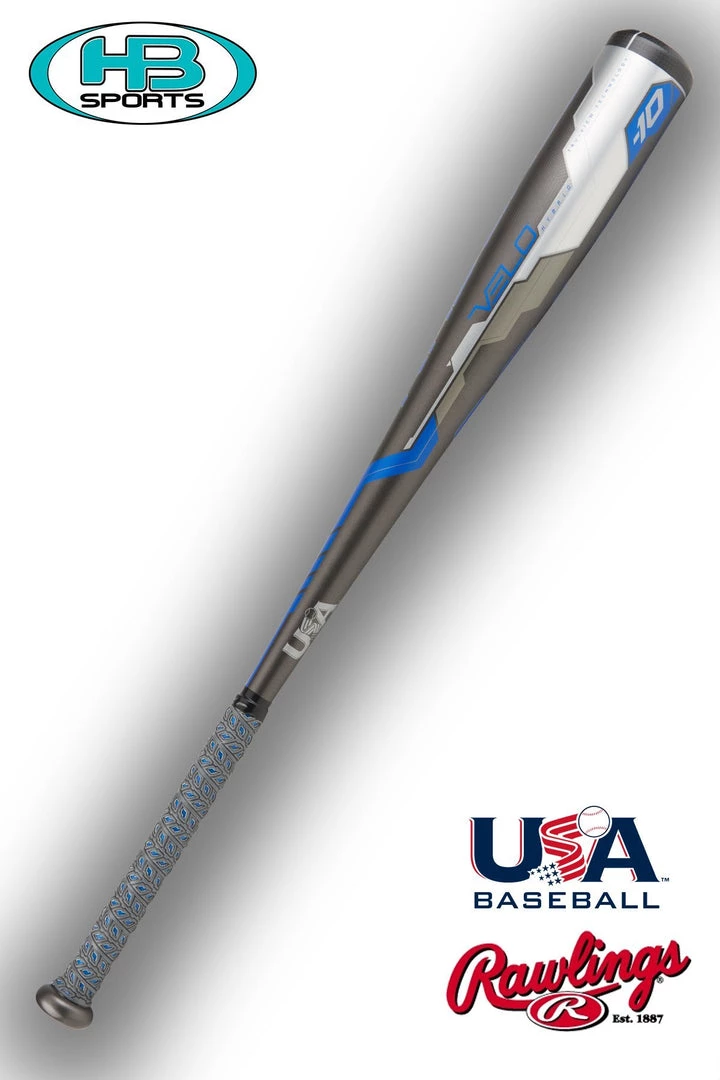 Rawlings Velo (-10) Alloy & Composite Youth USA Baseball Bat: US8V10 3 Rawlings Velo (-10) Alloy & Composite Youth USA Baseball Bat: US8V10