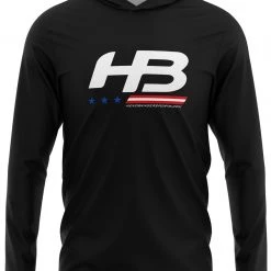 HB Sports Headbanger Sports Exclusive Ultra Lightweight Long Sleeve Hoodies: Stars & Bars Apparel