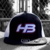 HB Sports Headbanger Sports I8501 Cap America Flexfit Performance Trucker Mesh Back Hat: Black / White / RWB
