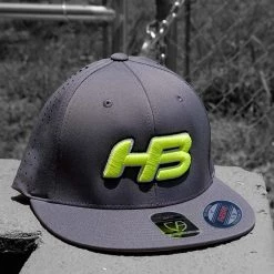 HB Sports Headbanger Sports I8503 Cap America Flexfit Perforated Performance Hat: Graphite & Neon