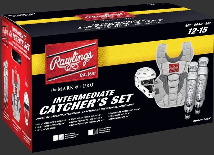 Rawlings Intermediate Black/Graphite VELO 2.0 Catcher's Gear Box Set: CSV2I-B/GPH 4 Rawlings Intermediate Black/Graphite VELO 2.0 Catcher's Gear Box Set: CSV2I-B/GPH
