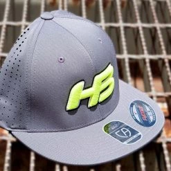 HB Sports Headbanger Sports I8503 Cap America Flexfit Perforated Performance Hat: Graphite & Neon