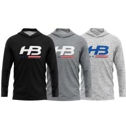 HB Sports Headbanger Sports Exclusive Ultra Lightweight Long Sleeve Hoodies: Stars & Bars Apparel