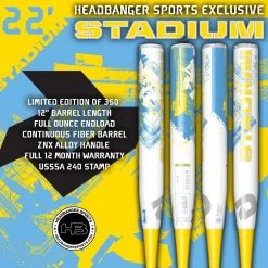 Bats 2022 DeMarini Stadium 12" USSSA Slowpitch Softball Bat: WTDXSHU-22 7 Bats 2022 DeMarini Stadium 12