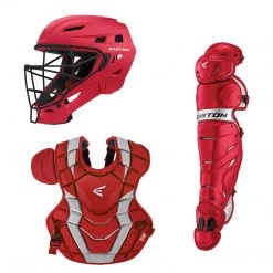 Easton Elite X Catcher's Box Set (Adult, Intermediate & Youth): Red Gear