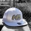 HB Sports Headbanger Sports I8501 Cap America Flexfit Performance Trucker Mesh Back Hat: White & Gold
