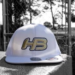 HB Sports Headbanger Sports I8501 Cap America Flexfit Performance Trucker Mesh Back Hat: White & Gold