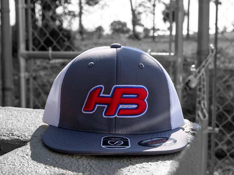 HB Sports Headbanger Sports I8501 Cap America Flexfit Performance Trucker Mesh Back Hat: Graphite / White / RWB 3 HB Sports Headbanger Sports I8501 Cap America Flexfit Performance Trucker Mesh Back Hat: Graphite / White / RWB