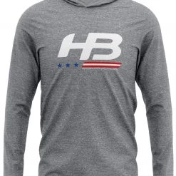 HB Sports Headbanger Sports Exclusive Ultra Lightweight Long Sleeve Hoodies: Stars & Bars Apparel