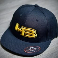 Apparel HB Sports Exclusive ES811 Fitted Hat: Black And Yellow