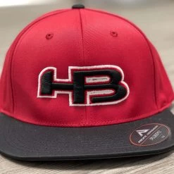 Apparel HB Sports Exclusive ES474 Fitted Baseball And Softball Hat: "Red Hat"