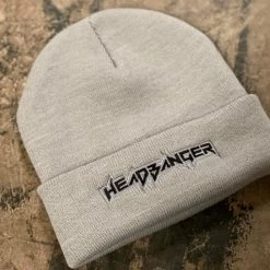 HB Sports Apparel Headbanger Sports OG Logo'd Cuff Beanies: Grey