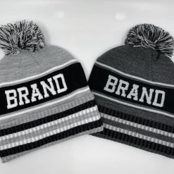 HB Sports Apparel Banger Brand Custom Heather Winter Pom-Pom Beanie