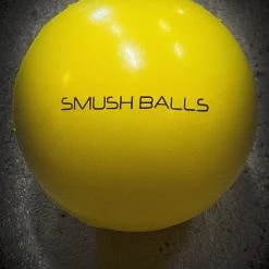 One Dozen (12) SMUSHBALLS The Ultimate Indoor & Outdoor Batting Practice Ball: Yellow Gear