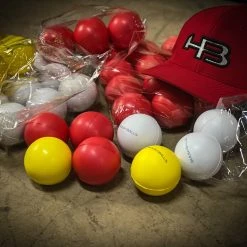 One Dozen (12) SMUSHBALLS The Ultimate Indoor & Outdoor Batting Practice Ball: Red