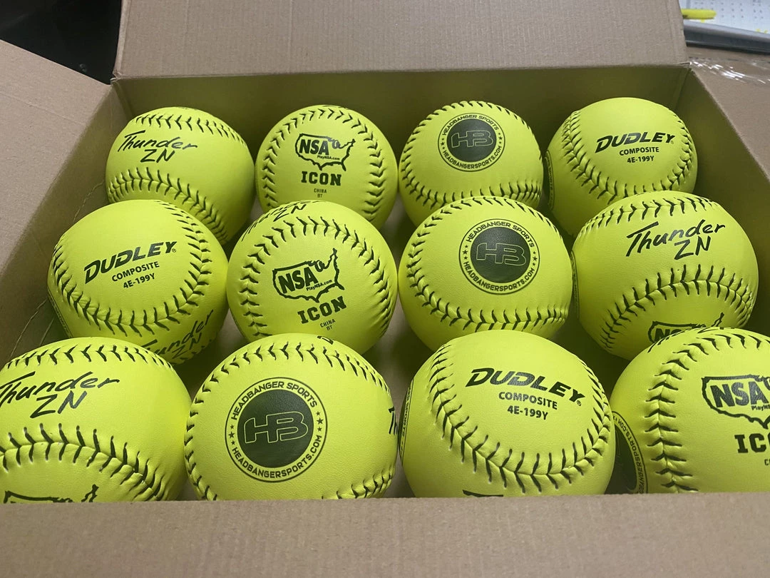 Dudley Thunder ZN HYCON ICON NSA 12" Slowpitch Softballs (DOZEN): 4E199Y 5 Dudley Thunder ZN HYCON ICON NSA 12" Slowpitch Softballs (DOZEN): 4E199Y