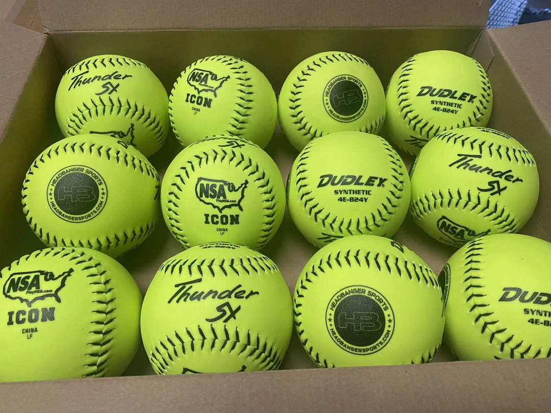 Gear Dudley Thunder SY HYCON ICON NSA 12" Synthetic Slowpitch Softballs (DOZEN): 4E824Y 5 Gear Dudley Thunder SY HYCON ICON NSA 12" Synthetic Slowpitch Softballs (DOZEN): 4E824Y