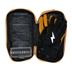 Bruce Bolt PREMIUM PRO Long Cuff Batting Gloves: Black Gear 15 Bruce Bolt PREMIUM PRO Long Cuff Batting Gloves: Black Gear