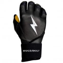 Bruce Bolt PREMIUM PRO Long Cuff Batting Gloves: Black Gear 18 Bruce Bolt PREMIUM PRO Long Cuff Batting Gloves: Black Gear